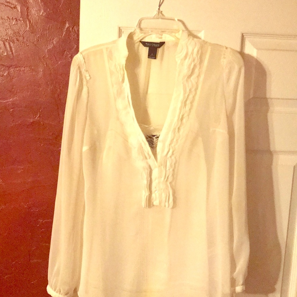 Cream top and camisole